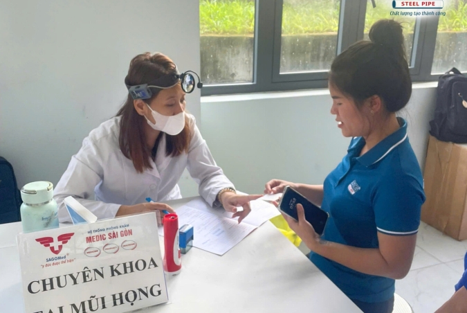 ỐNG THÉP SÀI GÒN TỔ CHỨC KHÁM SỨC KHỎE ĐỊNH KỲ CHO NHÂN VIÊN